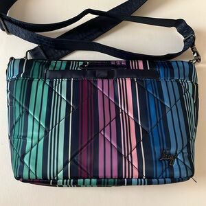 Lug Flare Crossbody Handbag in Love Multi-Stripe.